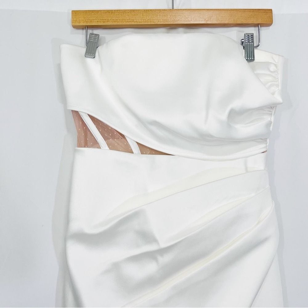 NBD Noelia Midi Dress White Revolve Strapless Formal Dress S - Picture 4 of 11